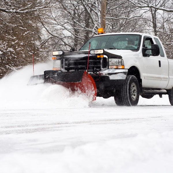 truck plowing snow